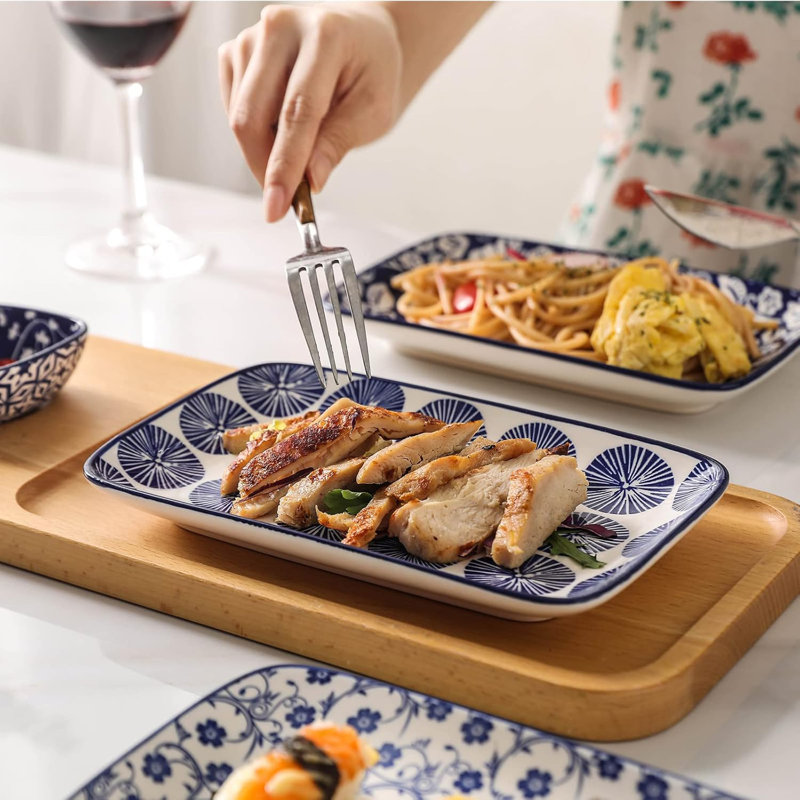 Dakota Fields Ceramic 8 Inch Rectangular Salad Plates